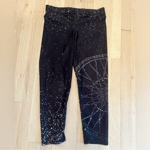 Terez × SoulCycle Capri Leggings Black with Silver Women’s Size M